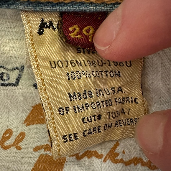 ⚡️Rad Vintage Y2K 7 For All Mankind Light Blue Denim Wash Distressed Flare Jeans - Picture 5 of 13